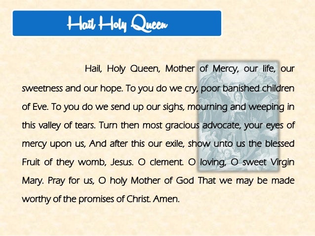 How In direction of Pray The Rosary picture relating to Hail Holy Queen Prayer Printable identified as How In direction of Pray The Rosary